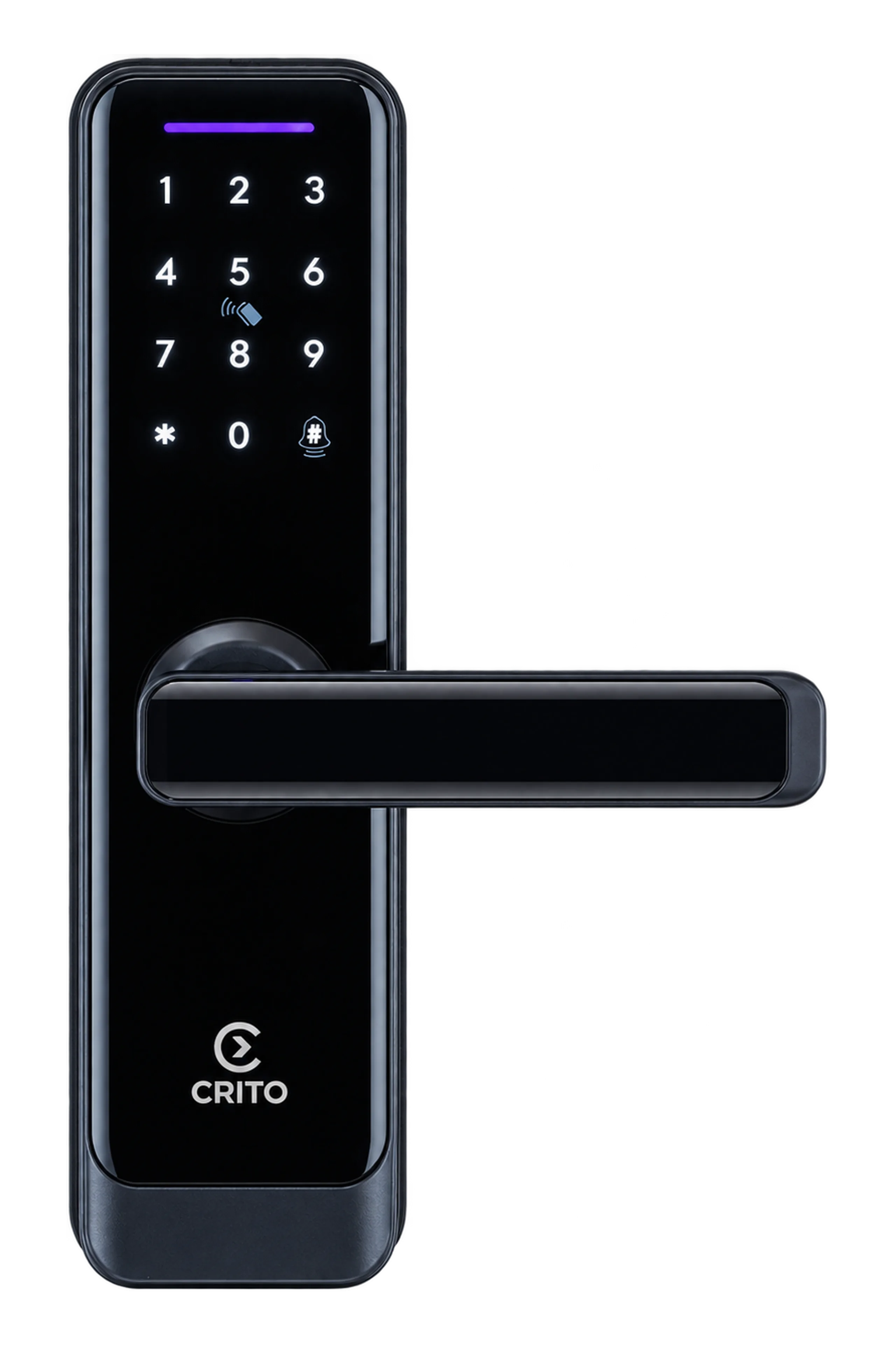 Crito Lock A270 digital door lock with PIN keypad and card reader, front view